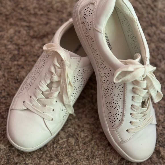 Call It Spring Shoes - Soft and Comfy White Lace up Sneakers